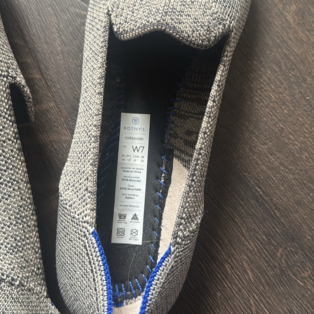 Rothy’s The Loafer, Gray Women’s Size 7 Like New slip on - Picture 4 of 6